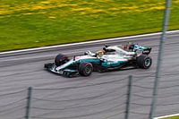 Lewis Hamilton in actie tijdens de Grand-Prix van Oostenrijk 2017