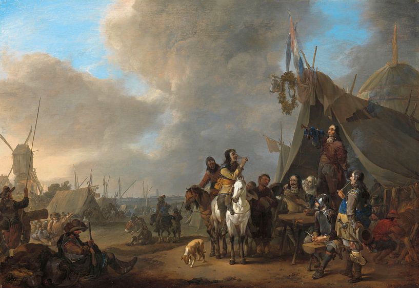 Army pitch, Johannes Lingelbach by Masterful Masters