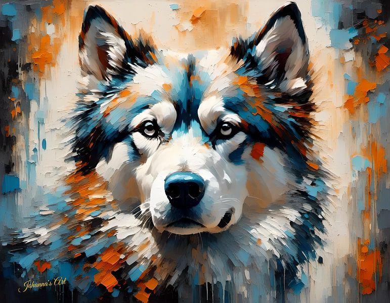 Hundekunst - Siberian Husky 1 von Johannas Art Creations