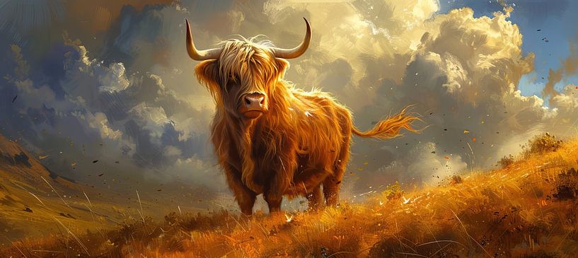 Schottischer Highlander von Blickfänger Gemälde