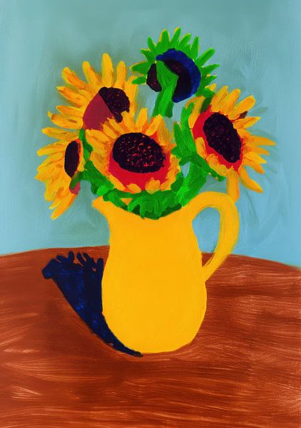 Tournesols dans une cruche par Niklas Maximilian