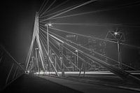 Erasmus bridge in grey