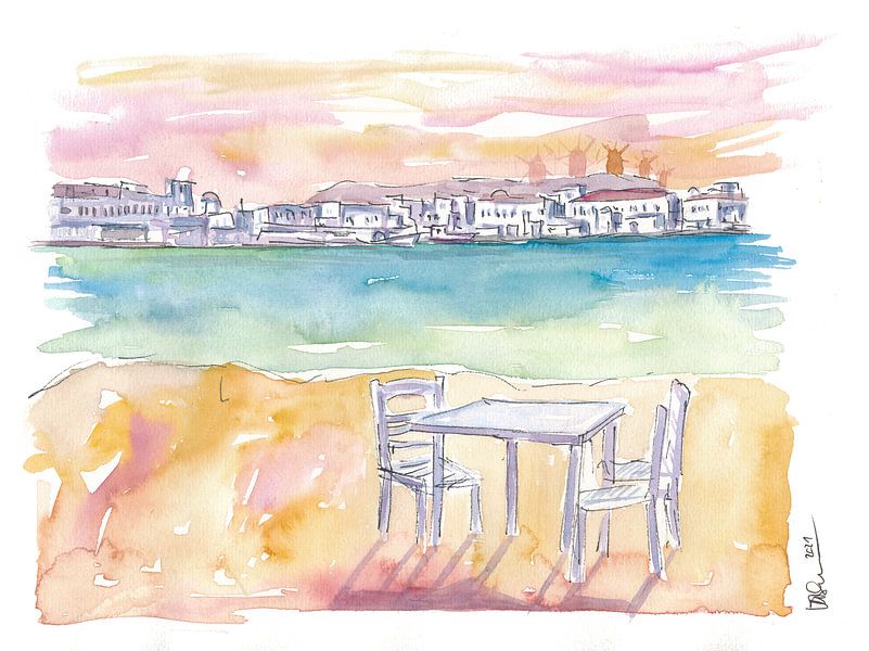 Relaxing on the beautiful island of Mykonos Greece by Markus Bleichner