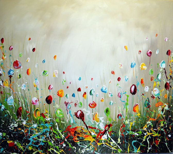 White Flowers by Gena Theheartofart