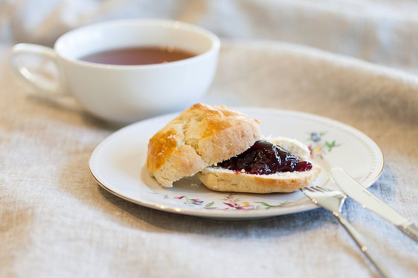 Home baked scones for afternoon tea by Ans van Heck