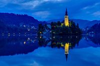 Magisches Bled in der Abenddämmerung