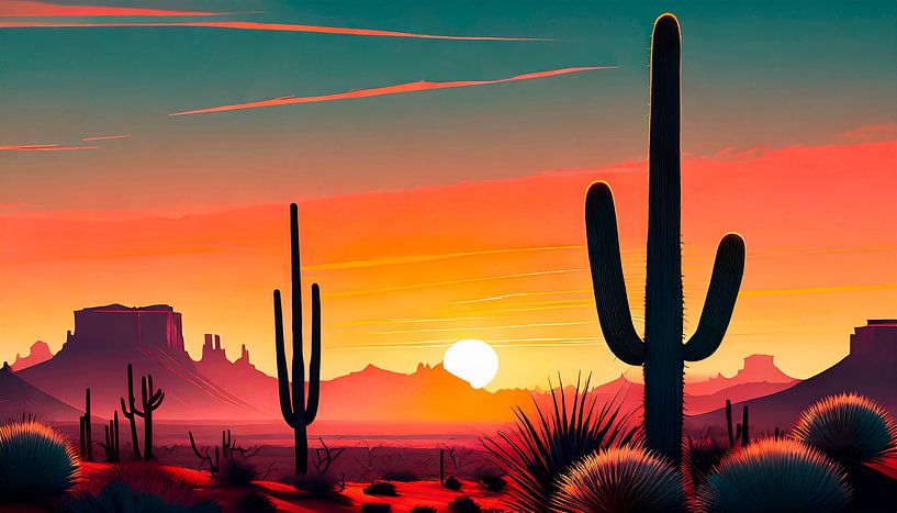 Kakteen und Canyon in Arizona von Mustafa Kurnaz