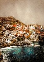 Cinque Terre Italy landscape painting #italy