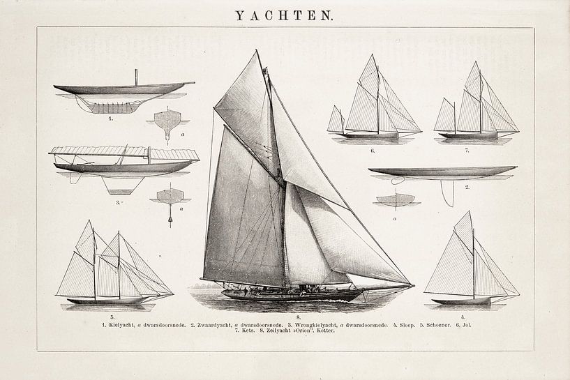 Gravure vintage Yachts par Studio Wunderkammer