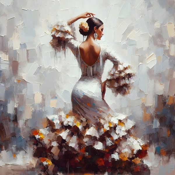 Flamenco Gold White by FoXo Art