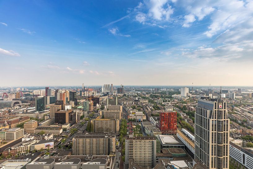 L'horizon de Rotterdam depuis le Delftse Poort par MS Fotografie | Marc van der Stelt