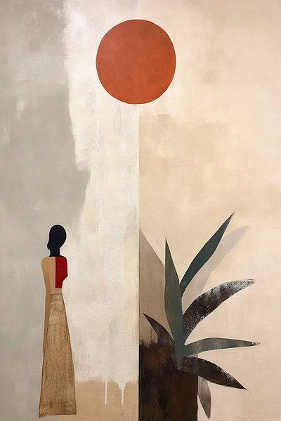 Taupe &amp; Beige Malerei von ARTEO Gemälde