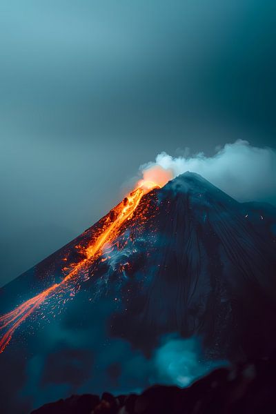 Vulkanausbruch in der Nacht von Imperial Art House