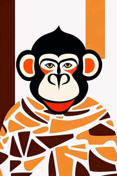 Bunte Pop-Art-Affe Illustration von Imperial Art House