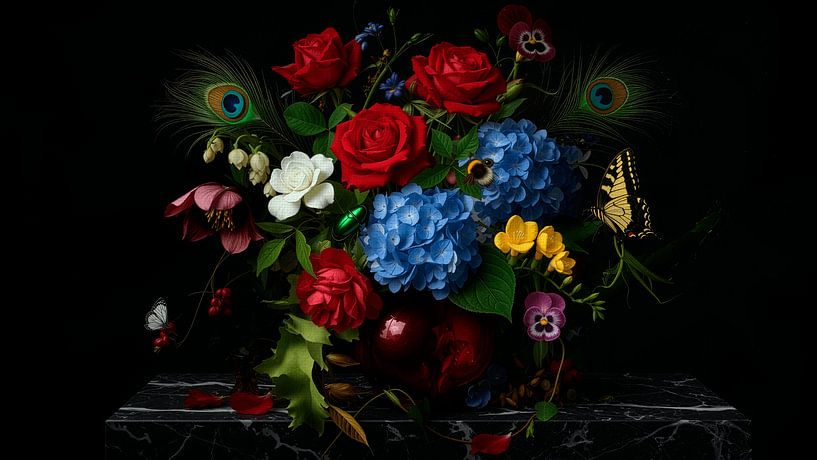 Beautiful timeless Flower Still Life in Old Master Style by Studio Pieternel