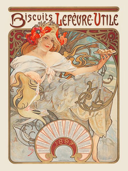 Alfons Mucha - Biscuits Lefeure-Utile von Old Masters
