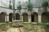 Water well in a courtyard of an abandoned monastery.
