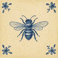 The Blue Bee - Delfter Blau mit einem Augenzwinkern