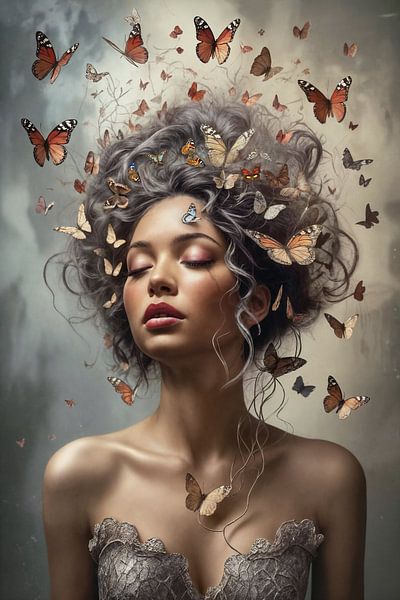Schmetterlingstränen - Ein Madama Butterfly-Porträt von Arjen Roos