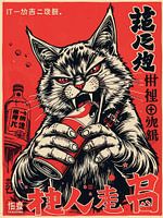 Weiße Katze im Anzug