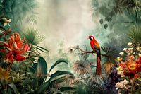 Bunter Vogel im Regenwald