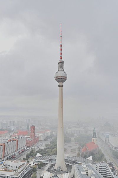 Rain over Berlin, city shrouded in mist. by Jenco van Zalk