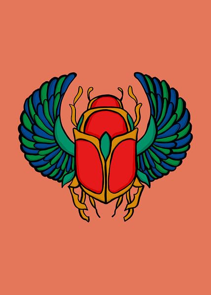 Khepri, der ägyptische Skarabäus von Hilde Remerie Fotografie und digitale Kunst