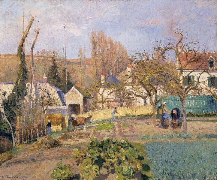 Camille Pissarro, Küchengarten in der Lhermitage, Pontoise, 1874 von finemasterpiece