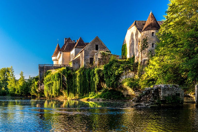 Kasteel de Losse bij zonsopgang aan rivier de Vezere par Marco Schep