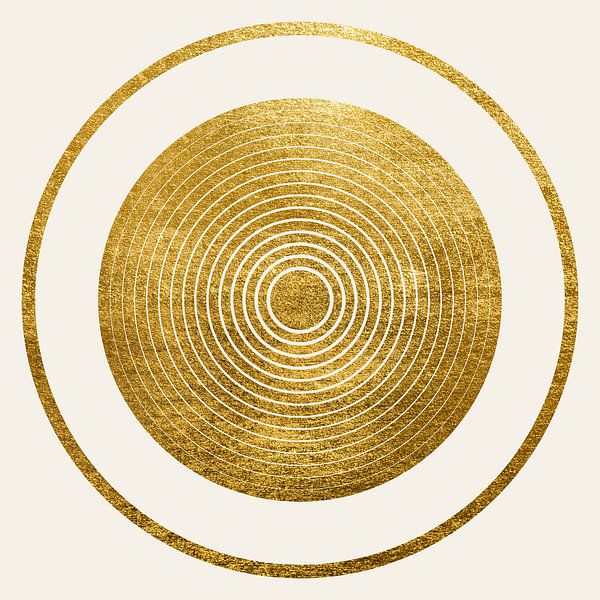 Golden circle II by Lily van Riemsdijk - Art Prints with Color