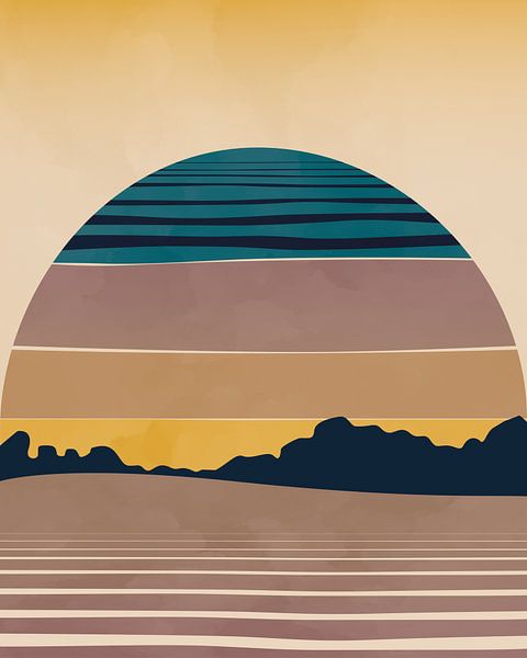 Felder bei Sonnenuntergang 2 von Tanja Udelhofen