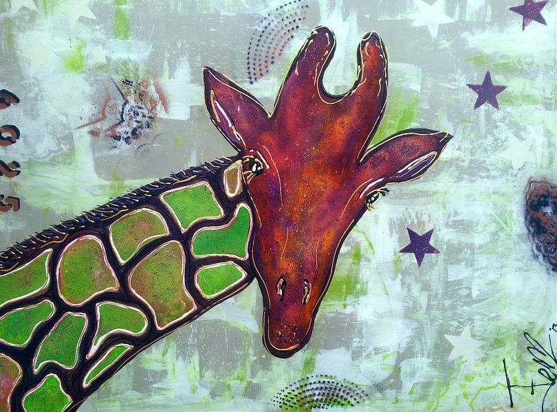 Girafe par Femke van der Tak (fem-paintings)