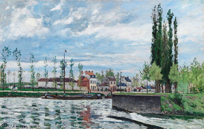 The Lock at Pontoise (1872) by Camille Pissarro. van Studio POPPY