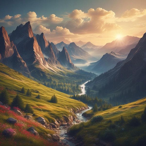 La magie de la montagne à la douce lumière de la lune par ButterflyPix