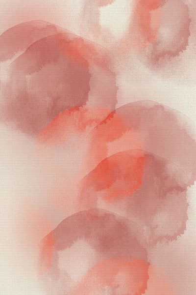 Watercolor in pastel colors. Purple, neon red, white by Dina Dankers