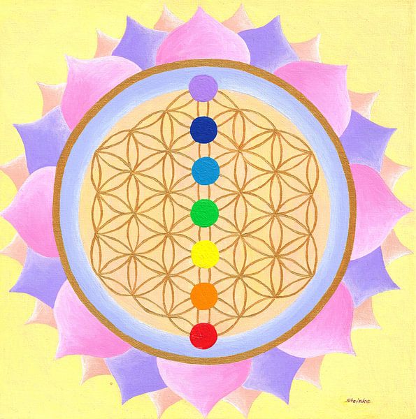 The flower of life as a mandala by Sandra Steinke