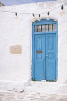 Blaue Tür auf Mykonos | Griechische Inseln Foto | Griechenland Europa Reisefotografie