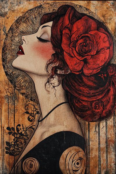 Rote Rose von Blickfänger Gemälde