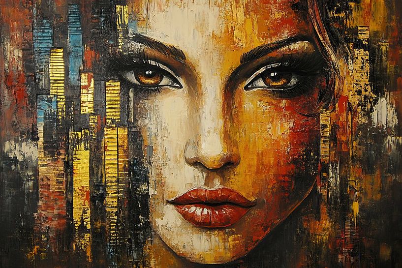 Woman Portrait | Inner City Eyes by Eye catching paintings