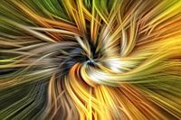 Oranje zwart gat abstract