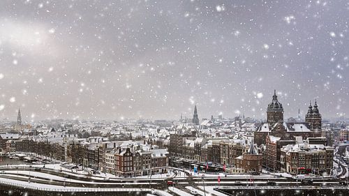 Chute de neige sur Amsterdam sur Tom Elst