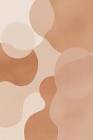 Abstract beige and brown organic shapes