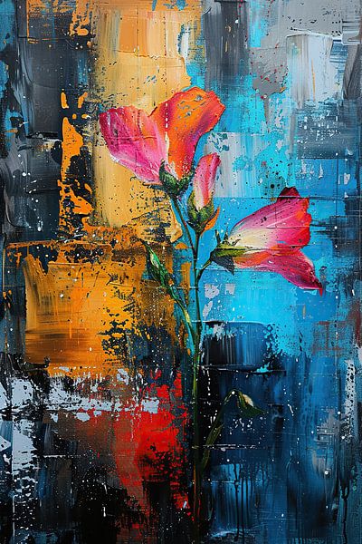 Flower abstract art by Abstract Painting