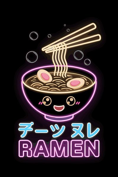 Ramen Kawaii Neon von Vicky Hanggara