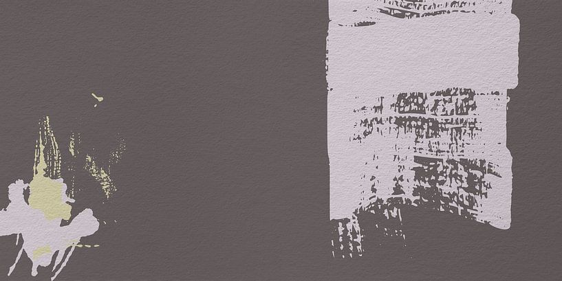 Abstrakte minimalistische Kunst in Wild Wonder Flexa Farben in Taupe, Rosa und Gold von Dina Dankers