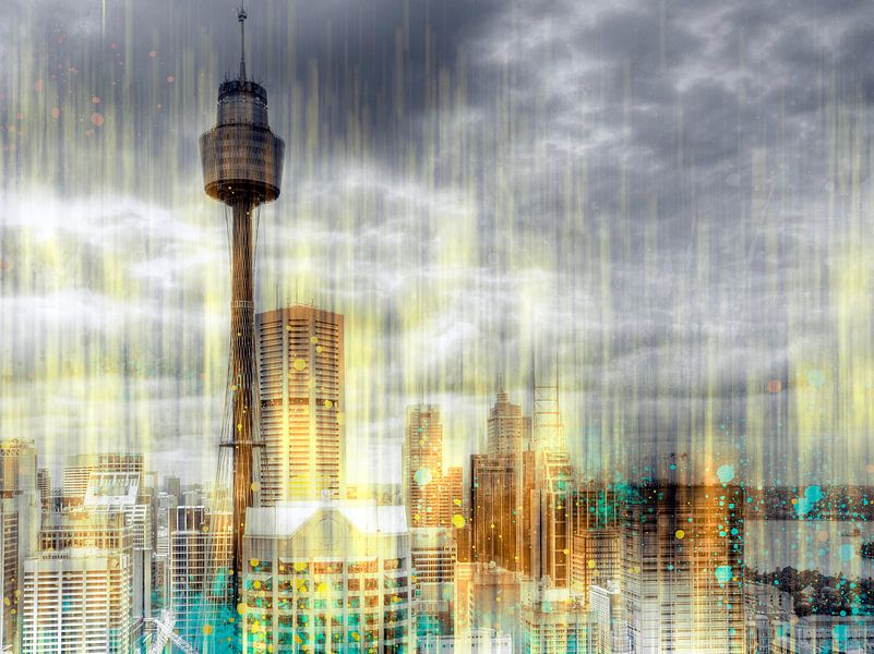 City-Art SYDNEY Rainfall von Melanie Viola