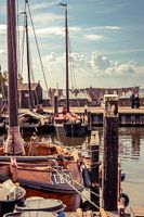Un fragment du port de l'ancien village de pêcheurs Urk.