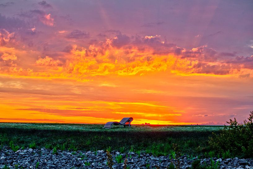 Lichtspiele beim Sonnenaufgang Brombachsee von Roith Fotografie