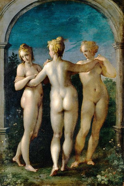 Hans von Aachen.Die drei Grazien von 1000 Schilderijen