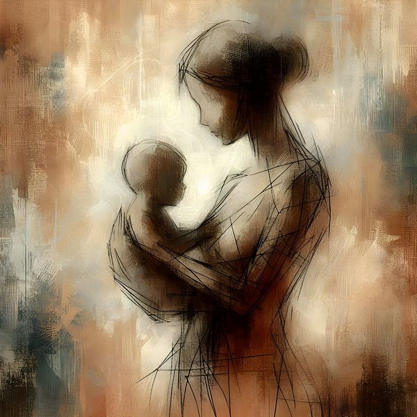 Femme avec bébé par FoXo Art